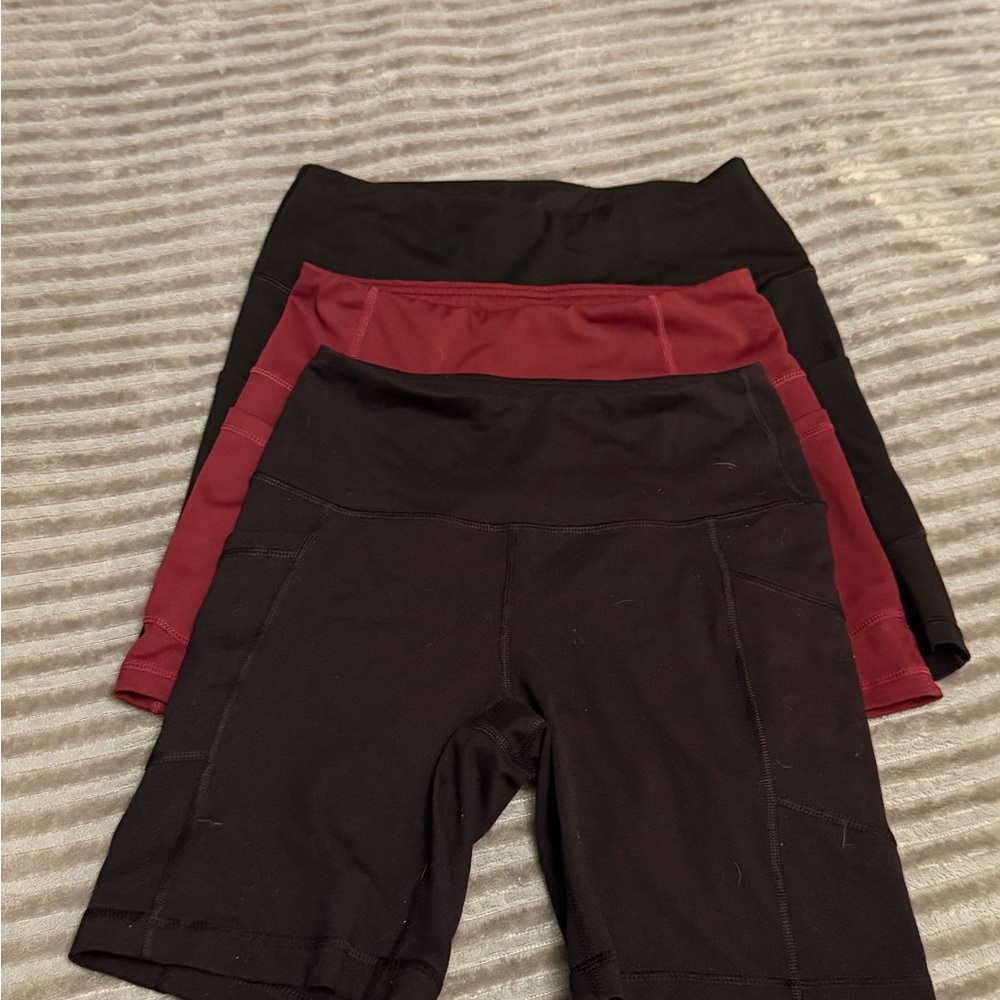 Baleaf and order brands Black and Red Bike Shorts with Elastic Waistband